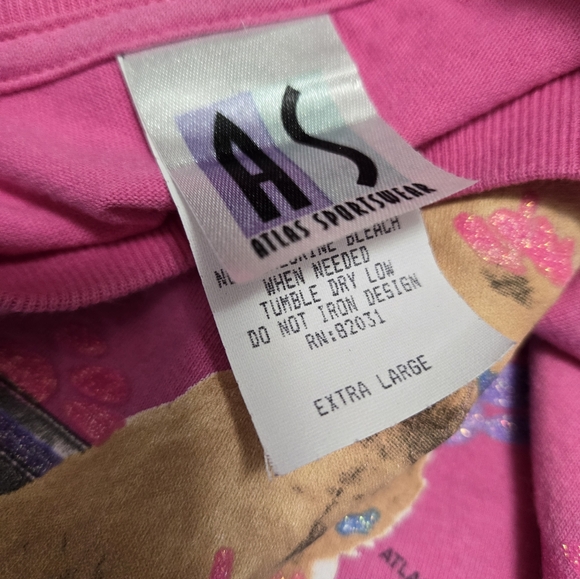 Vintage 1990s grandmacore cutesy teddy bear pink graphic t-shirt - Picture 7 of 7